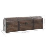 vidaXL Coffre de rangement Bois massif style vintage 120x30x40 cm