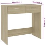 vidaXL Bureau Chêne Sonoma 80x40x75 cm Aggloméré