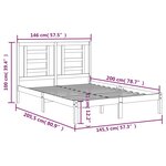 vidaXL Cadre de lit sans matelas 140x200 cm bois massif de pin