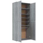 vidaXL Armoire à chaussures sonoma gris 80x39x178 cm bois d'ingénierie