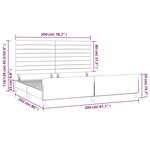 vidaXL Cadre de lit sans matelas crème 200x200 cm tissu