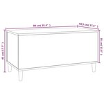vidaXL Table basse Chêne marron 90x44 5x45 cm Bois d'ingénierie