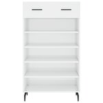 vidaXL Armoire à chaussure Blanc brillant 60x35x105 cm Bois ingénierie