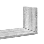 vidaXL Étagères murales 3 Pièces sonoma gris 58x18x18 cm bois ingénierie