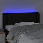 vidaXL Tête de lit à LED Noir 83x16x78/88 cm Tissu