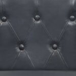 vidaXL Chaise cabriolet gris cuir véritable