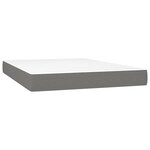 vidaXL Sommier à lattes de lit avec matelas Gris foncé 140x200cm Tissu