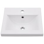 vidaXL Ensemble de meubles de salle de bain Blanc Aggloméré