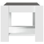 vidaXL Table basse avec LED blanc 53x53x45 cm bois d'ingénierie