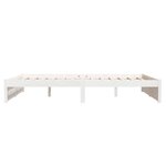 vidaXL Cadre de lit Blanc Bois massif 150x200 cm Très grand