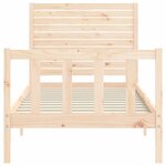 vidaXL Cadre de lit sans matelas bois de pin massif