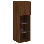 vidaXL Meubles TV avec lumières LED 2 Pièces chêne marron 30 5x30x90 cm
