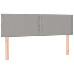 vidaXL Têtes de lit 2 Pièces Gris clair 72x5x78/88 cm Tissu