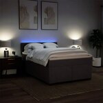 vidaXL Sommier à lattes de lit avec matelas Marron foncé 140x200 cm