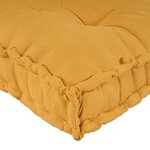 Coussin de canapé sur palette vidaXL avec accoudoirs et dossier en tissu jaune
