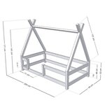 Lit cabane enfant NAKANA 90 x 200 beige