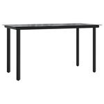 vidaXL Ensemble à manger de jardin et coussins 7 Pièces gris clair rotin