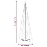 vidaXL Arbre de Noël cône 1400 LED Colorées 160x500 cm