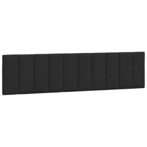 vidaXL Coussin de tête de lit noir 200 cm velours