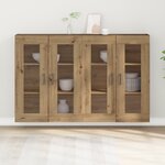 vidaXL Meubles muraux 2 Pièces Chêne Artisan 69 5x34x90 cm Bois d'ingénierie