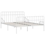vidaXL Cadre de lit sans matelas avec sommier à lattes métal 200x200cm