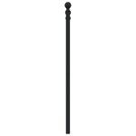 vidaXL Tête de lit métal noir 193 cm
