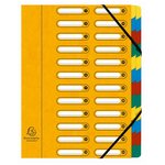 Trieur Harmonika® À Fenêtres Avec Élastiques Véritable Carte Lustrée 24 Compartiments - Couleurs Assorties - X 4 - Exacompta