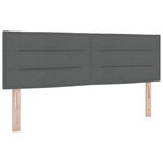 vidaXL Tête de lit LED Lignes Gris Foncé 72 cm Tissu