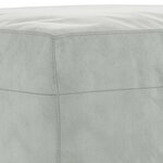 vidaXL Repose-pied Gris clair 70x55x41 cm Velours