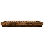 vidaXL Cadre de lit sans matelas chêne fumé 140x200 cm