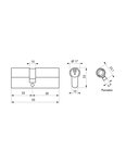 THIRARD - Cylindre de serrure  25x30mm  anti-arrachement  nickel  3 clés