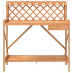 vidaXL Banc de rempotage avec treillis marron bois massif de sapin