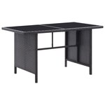 vidaXL Salon de jardin 6 Pièces avec coussins Résine tressée Noir