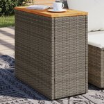 vidaXL Table d'appoint de jardin dessus en bois gris 58x27 5x55 cm