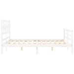 vidaXL Cadre de lit sans matelas blanc 160x200 cm bois massif
