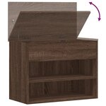 vidaXL Banc à chaussures Chêne marron 60x30x45 cm Bois d'ingénierie
