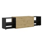 FMD Meuble TV 194 5x39 9x49 2 cm Chêne artisanal et noir
