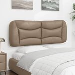 vidaXL Coussin de tête de lit cappuccino 140 cm similicuir