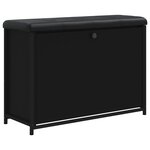 vidaXL Banc à chaussures avec tiroir rabattable noir 82x32x56 cm