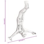 Sculpture vidaXL Argent 22x8x25 cm Aluminium Homme qui tombe