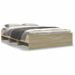 vidaXL Cadre de lit sans matelas chêne sonoma 120x200 cm