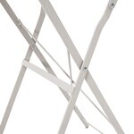 vidaXL Table bistrot pliante Beige Ø50x71 cm en acier recouvert de poudre