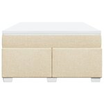 vidaXL Sommier à lattes de lit avec matelas Crème 160x200 cm Tissu