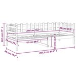 vidaXL Lit de jour sans matelas marron miel 80x200 cm bois pin massif