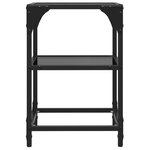 vidaXL Tables basses avec dessus en verre noir 2 Pièces 30x30x45 cm acier