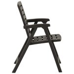 vidaXL Chaises de jardin lot de 2 Plastique Anthracite