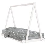 vidaXL Cadre de lit pour enfants blanc 90x190 cm bois de pin massif