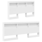 vidaXL Lit bibliothèque Blanc 150x200 cm Bois aggloméré