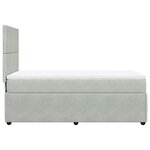 vidaXL Sommier à lattes de lit et matelas Gris clair 100x200cm Velours