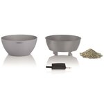 LECHUZA Jardinière CUBETO Stone 40 ALL-IN-ONE gris pierre 13840